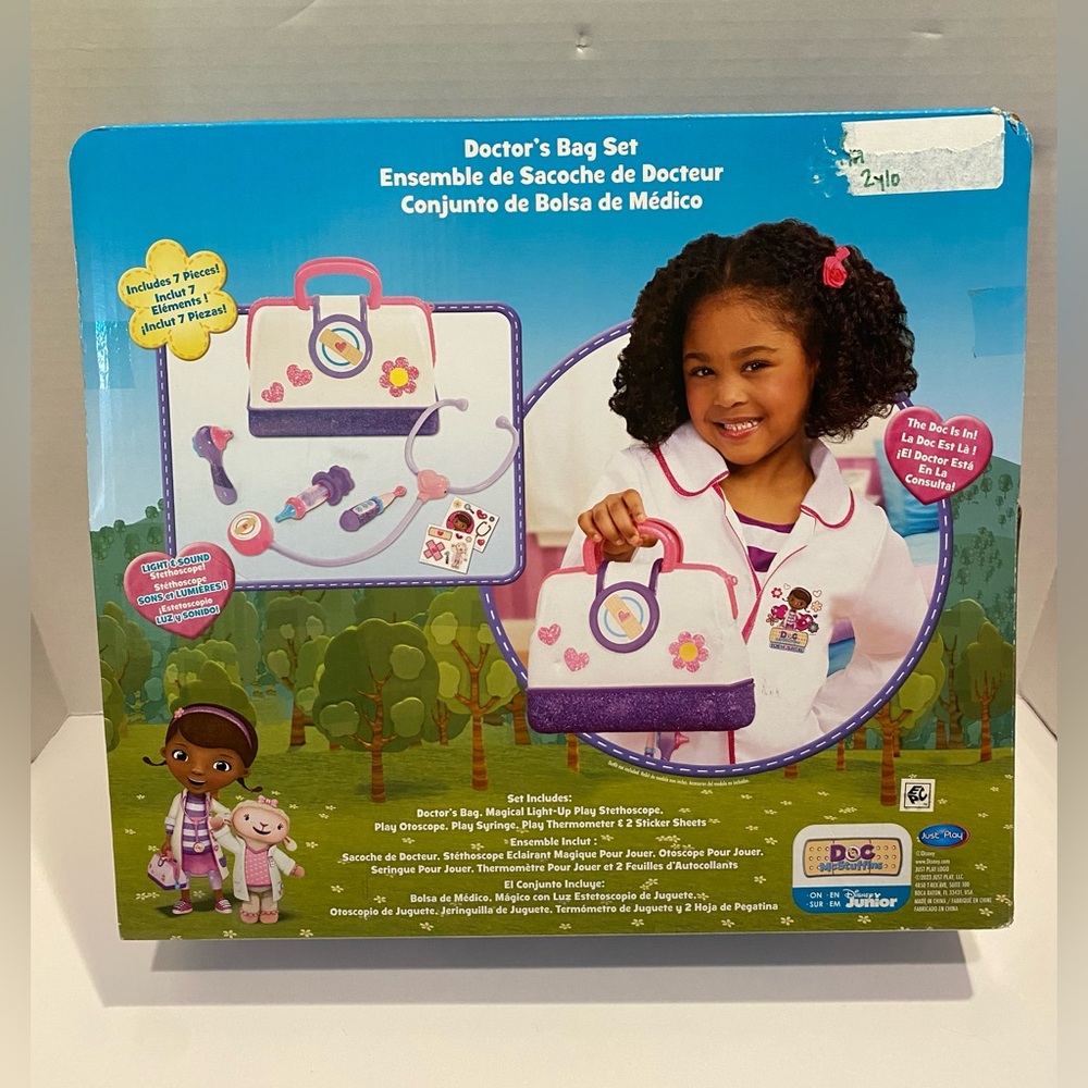 New In Box Disney Junior Doc McStuffins Doctor’s Bag 7-pc Set Age 3+ - Picture 2 of 6